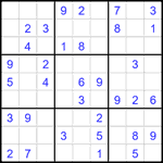 Судоку 9х9 #2147 легкий
