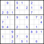 Судоку 9х9 #2151 легкий