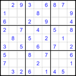 Судоку 9х9 #2152 легкий