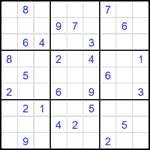 Судоку 9х9 #2084 средний