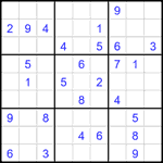 Судоку 9х9 #2086 средний