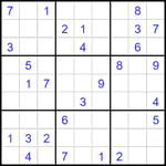 Судоку 9х9 #2107 средний