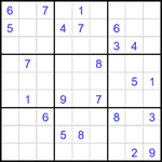 Судоку 9х9 #2124 средний