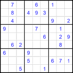 Судоку 9х9 #2081 трудный