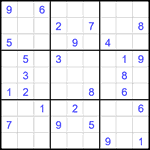 Судоку 9х9 #2082 трудный