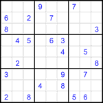 Судоку 9х9 #2083 трудный