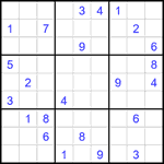 Судоку 9х9 #2084 трудный