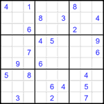 Судоку 9х9 #2089 трудный