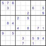 Судоку 9х9 #2091 трудный