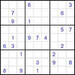 Судоку 9х9 #2092 трудный