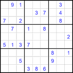 Судоку 9х9 #2093 трудный