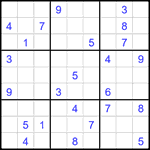 Судоку 9х9 #2094 трудный