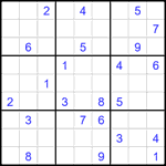 Судоку 9х9 #2095 трудный