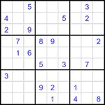 Судоку 9х9 #2098 трудный