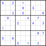 Судоку 9х9 #2099 трудный