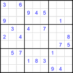 Судоку 9х9 #2100 трудный