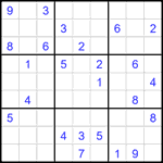 Судоку 9х9 #2103 трудный