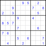 Судоку 9х9 #2105 трудный