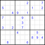 Судоку 9х9 #2106 трудный