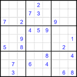 Судоку 9х9 #2108 трудный
