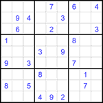 Судоку 9х9 #2109 трудный