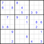 Судоку 9х9 #2110 трудный