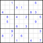 Судоку 9х9 #2111 трудный