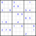 Судоку 9х9 #2112 трудный