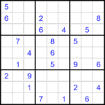 Судоку 9х9 #2113 трудный