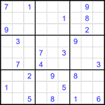 Судоку 9х9 #2117 трудный