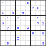 Судоку 9х9 #2118 трудный