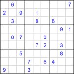 Судоку 9х9 #2119 трудный