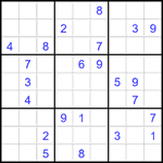 Судоку 9х9 #2121 трудный