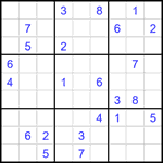 Судоку 9х9 #2122 трудный