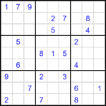 Судоку 9х9 #2123 трудный
