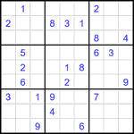 Судоку 9х9 #2125 трудный