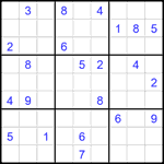 Судоку 9х9 #2126 трудный