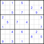 Судоку 9х9 #2127 трудный