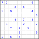 Судоку 9х9 #2128 трудный