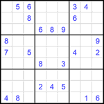 Судоку 9х9 #2129 трудный