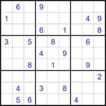 Судоку 9х9 #2130 трудный