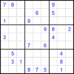 Судоку 9х9 #2076 очень трудный