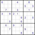 Судоку 9х9 #2077 очень трудный