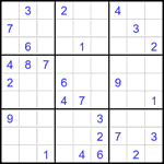 Судоку 9х9 #2078 очень трудный