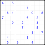 Судоку 9х9 #2079 очень трудный