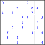 Судоку 9х9 #2083 очень трудный