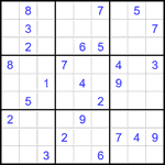 Судоку 9х9 #2086 очень трудный