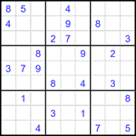 Судоку 9х9 #2090 очень трудный