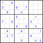 Судоку 9х9 #2091 очень трудный