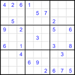 Судоку 9х9 #2092 очень трудный